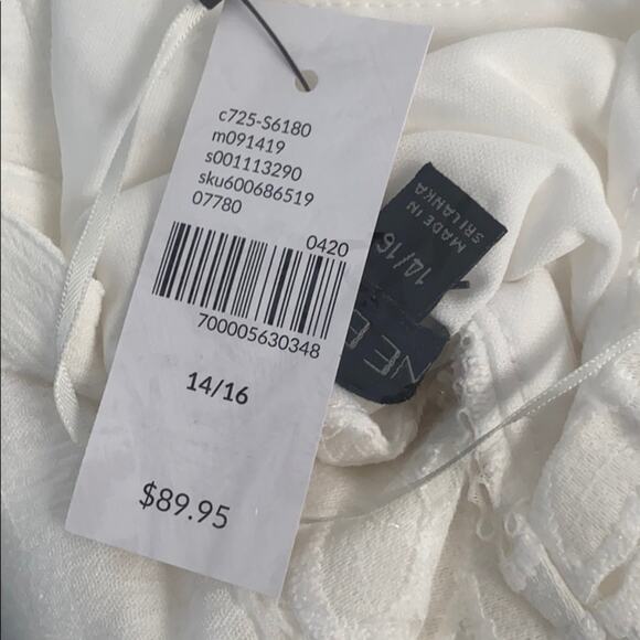 Lane Bryant white Lace Inset Midi Dress - Picture 5 of 7